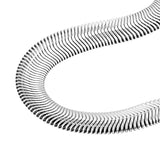 Sterling Silver 10mm Snake Chain Bracelet - Sterling Silver - 8 Inch - by Dazyle