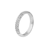 Pave Diamond Stackable Band (7/8tcw) in White Gold - 14K White Gold - by Dazyle
