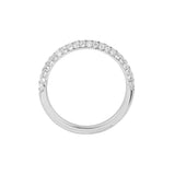 Diamond Pave Stackable Band 0.58ctw 14K White Gold - by Dazyle
