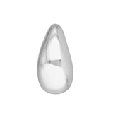 14K White Gold Teardrop Dome Dangle Earrings - 14K White Gold - by Dazyle