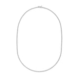 Diamond 16' Tennis Necklace 4-1/4tcw Classic & Sparkling Cable Chain 14K White Gold - by Dazyle