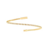 Diamond Eternity Flexi Tennis Bangle 2.2mm Diamonds 2-5/8ctw Box Lock Closure - 14K Yellow Gold 7.0 Inches - by Dazyle