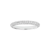 Diamond Pave Stackable Band 0.58ctw 14K White Gold - by Dazyle