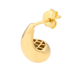 Small Teardrop Dome Earrings - 14K Yellow Gold - by Dazyle