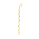 Long Dangle Earrings 14K Yellow Gold Post & Nut Closure - by Dazyle