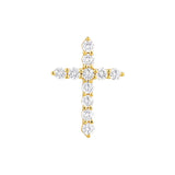 Diamond Cross Pendant (1/2tcw) - 14K White Gold - Pendant - by Dazyle
