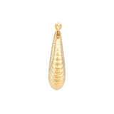 Shrimp Hoop Earrings - 14K Yellow Gold Hinge Back - by Dazyle