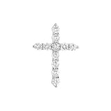 Diamond Cross Pendant (1/2tcw) - 14K White Gold - Pendant - by Dazyle