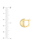 Polished Button Earrings | 14K Yellow Gold | Omega Back | Elegant Earrings - 14K Yellow Gold