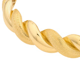 Textured Twist Bangle Bracelet | 14K Yellow Gold | Box Lock | Statement Bangle - 14K Yellow Gold