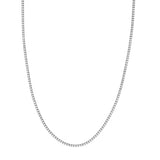 Diamond Tennis Necklace | 14K White Gold | 5-1/3tcw Diamonds | 2mm Diamond Size | 16 inches - 14K White Gold - 16" - by Dazyle