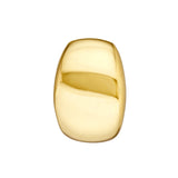Wide Dome Hoop Earrings - 14K Yellow Gold - by Dazyle