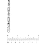 Sterling Silver Chain - 5.80mm Figaro Chain - 7.25 Inch - by Dazyle