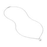 Sterling Silver Teardrop Pendant Necklace - 18 Inch Chain - by Dazyle