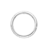 Staggered Diamond Ring Puffy Band 14K White Gold Comfort Fit Band - by Dazyle