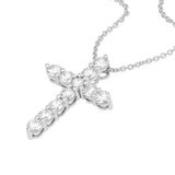 Diamond Cross Pendant (3/4tcw) - 14K White Gold - Pendant - by Dazyle