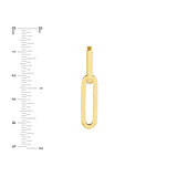 Double Paperclip Earrings | 14K Yellow Gold | Hinge Back | Earrings - by Dazyle