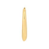 Small Graduated Puffed Hoop Earrings - 14K Yellow Gold - by Dazyle