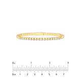 Diamond Flexi Tennis Bangle - 14K Yellow Gold - 7.0 inch - by Dazyle