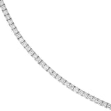 Diamond Tennis Necklace | 14K White Gold | 5-1/3tcw Diamonds | 2mm Diamond Size | 16 inches - 14K White Gold - 16" - by Dazyle