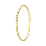 Diamond Flexi Tennis Bangle - 14K Yellow Gold - 7.0 inch - by Dazyle