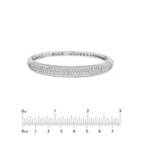 Diamond Pave Bangle (5-3/8tcw) - 14K White Gold - by Dazyle