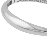 Polished Dome Bangle | Box Lock | 14K White Gold | Bracelet - by Dazyle