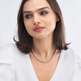 14K Yellow Gold Cable Chain Necklace - Pear Shape Lobster Clasp - 18 Inches Long - by Dazyle