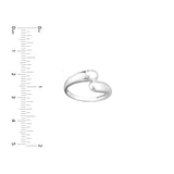 Sterling Silver Polished Bypass Ring - Sterling Silver - by Dazyle