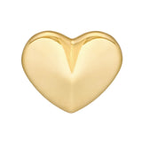 Large Puffy Heart Earrings - 14K Yellow Gold - by Dazyle