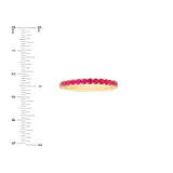 Ruby Gemstone Stackable Band - 14K Yellow Gold, Size 4 - by Dazyle