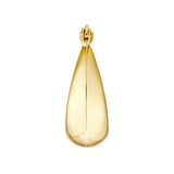 Oval Teardrop Hoop Earrings - 14K Yellow Gold Hinge Back - by Dazyle