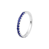 Sapphire Gemstone Stackable Band in 14K White Gold - - by Dazyle