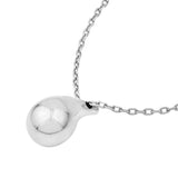 Sterling Silver Teardrop Pendant Necklace - 18 Inch Chain - by Dazyle
