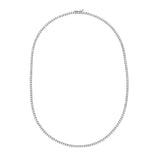 Diamond Tennis Necklace | 14K White Gold | 5-1/3tcw Diamonds | 2mm Diamond Size | 16 inches - 14K White Gold - 16" - by Dazyle