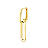 Double Paperclip Earrings | 14K Yellow Gold | Hinge Back | Earrings - by Dazyle