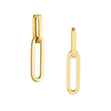 Double Paperclip Earrings | 14K Yellow Gold | Hinge Back | Earrings - by Dazyle