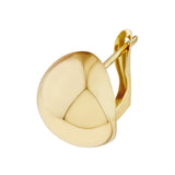 Polished Button Earrings | 14K Yellow Gold | Omega Back | Elegant Earrings - 14K Yellow Gold