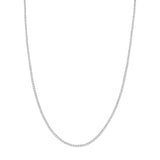 17 Inch Diamond Half Tennis Necklace 2.125 Carat 1.7mm Diamonds - 14K White Gold - by Dazyle
