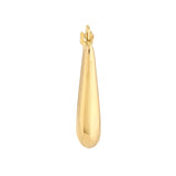 Graduated Square Puff Hoop Earrings - 14K Yellow Gold - by Dazyle