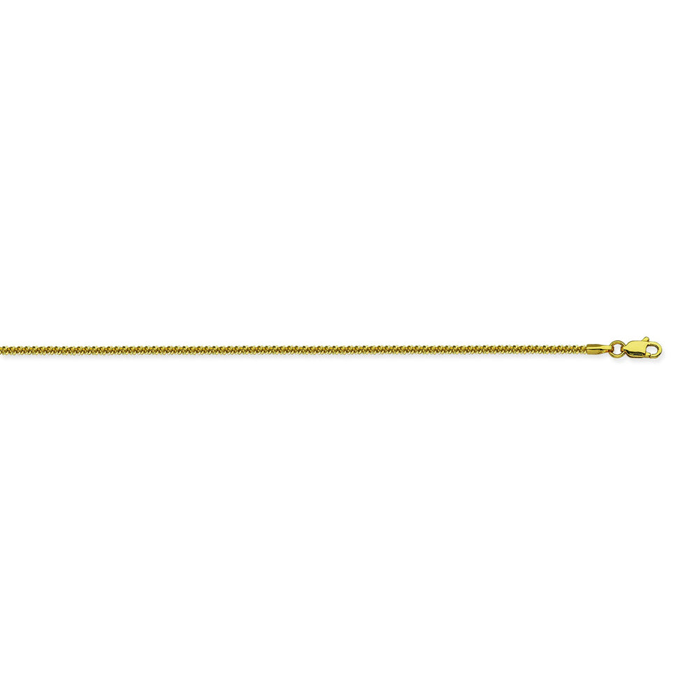 14K Yellow Gold 1.4 Sparkle Chain in 16 inch, 18 inch, 20 inch, & 24 inch
