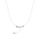 22" Adjustable Box Chain Necklace with Slider 925 White Sterling Silver 0.8 mm 2.5 grams