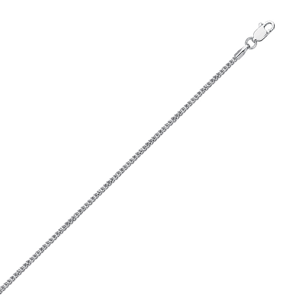 925 Sterling Silver 2.9 Square Wheat Chain in 16 inch, 18 inch, 20 inch, & 24 inch