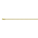 14K Yellow Gold 1.04 Curb Chain in 16 inch, 18 inch, 20 inch, & 24 inch