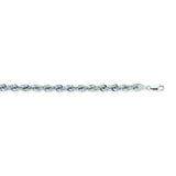 14K White Gold 4.9 Light Rope Chain in 8.5 inch, 18 inch, 20 inch, 22 inch, 24 inch, & 30 inch