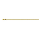 14K Yellow Gold 0.8 Diamond Cut Cable Chain in 16 inch, 18 inch, 20 inch, & 24 inch