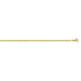 14K Yellow Gold 1.4 Singapore Chain in 16 inch, 20 inch, 18 inch, & 24 inch