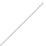 925 Sterling Silver 2.15 Designer Rolo Chain in 16 inch, 18 inch, 20 inch, 22 inch, & 24 inch