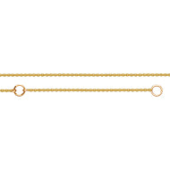 14K Yellow Gold 16" & 18" Adjustable Cable Chain 0.7 mm 0.9 grams