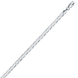 14K White Gold 3.7 Mariner Chain in 18 inch, 20 inch, 22 inch, 24 inch, & 30 inch